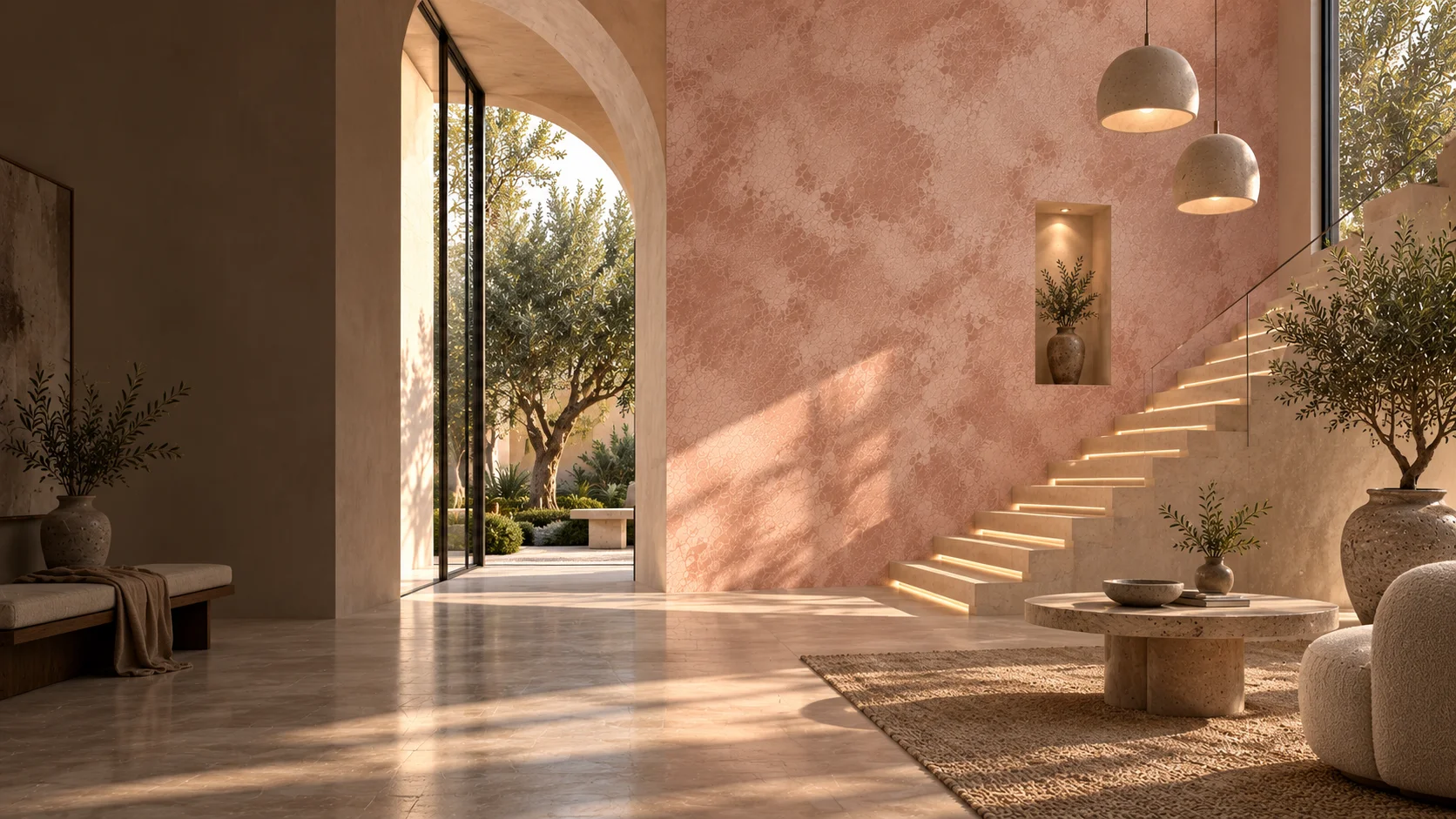 Limewash texture wall finish by HomeFixer
