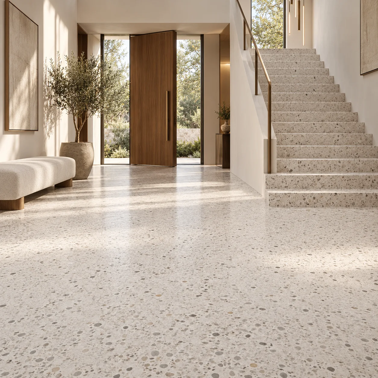 Washed Terrazzo surface finish by HomeFixer